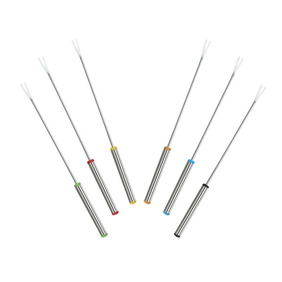 Clearance Items 12Pcs 9.5 Inch Color-Coded Stainless Steel Fondue Forks, Cheese Fondue Fork Stainless Steel Fruit Fondue Cheese With Heat-Blocking Handle For Chocolate Fountain Cheese