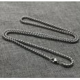 thumbnail image 6 of Women Men Black Gold Silver Stainless Steel 2mm Round Box Chain Necklace 12-32", 6 of 8
