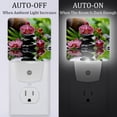 thumbnail image 2 of PhooArto Zen Basalt Stones and Orchid Plug in LED Night Light Auto Sensor Dusk to Dawn Decorative Night for Bedroom, Bathroom, Kitchen, Hallway, Stairs, Baby's Room, Energy Saving, 2 of 7