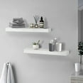 thumbnail image 4 of FungYuan Floating Shelves for Wall,20 inch Wood Wall Shelves for Bedroom,White,Set of 2, 4 of 5