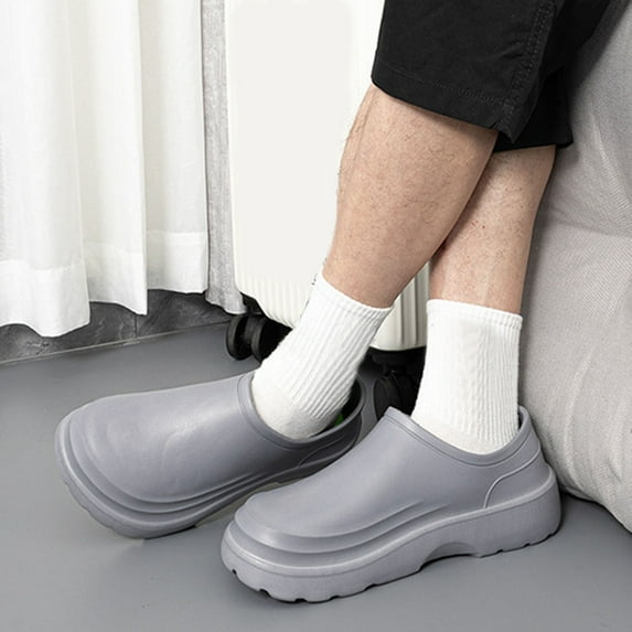 Xijirk Mens Slippers Chef Clogs Work Footwear Secure Grip Kitchen Shoes for Restaurant Comfort Wear,11