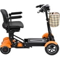 thumbnail image 3 of 4 Wheel Electric Motorized Mobility Scooter Rides 40 KM RANGE, Extra Space On Board for 2 Small Batteries - Matte Orange, 3 of 11