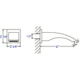 thumbnail image 2 of ALFI brand AB3301-PC Polished Chrome Curved Wallmounted Tub Filler Bathroom Spout, 2 of 7