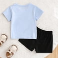 thumbnail image 4 of SGMVNU Toddler Baby Girls Clothes Set, Short Sleeve Bowknot Top and Bows Shorts 2Pcs Spring Summer Outfit, Size 9-12 Months, qp1-Light Blue, 4 of 8