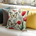 thumbnail image 7 of Pioneer Flower And Butterfly Pillow Covers,Pioneer Flower And Butterfly Throw Pillow Covers 24"×24" ,Living Room Sofa Couch Pillow Covers,Decorative Pillow Covers, 7 of 7