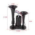 thumbnail image 2 of Trumpet Air Horn With Integrated Compressor And Motor For Truck Vehicle Loud Powerful Sound Upgrade, 2 of 6