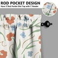thumbnail image 5 of Kitchen Curtains and Valance Set 36 Inch Tier Pioneer Colorful Floral 3 Pieces Set Dining Room Small Curtain Drapes Cafe Curtains Valance for Home Decor Rod Pocket, 5 of 6
