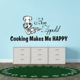 thumbnail image 3 of COOKING - Bon Appetit Home Kitchen Lettering Art Wall Decoration Cooking Makes Me Happy Quotes & Chef Image Design Vinyl Wall Decal Sticker 30" x 15", 3 of 5