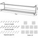 thumbnail image 2 of DECKON Juego de 4 estantes de especias de metal montados en la pared, estante de especias de cocina autoadhesivo sin taladrar, soporte de especias ideal para armario, pared, nevera, almacenamiento de especias, 29x6x6,5 cm, plateado Kuyhfg Bienvenido a Kuyhfg, 2 of 5