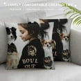thumbnail image 3 of Qinduosi Just a Girl Who Loves Dogs Pillow Covers , Dog Gifts for Girls Women, Gifts for Dog Lovers Owners, Dog Mom Gifts, Dog Throw Pillows, Dog Decor for Home, 3 of 5