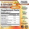 thumbnail image 3 of Turmeric Curcumin Supplement 1950mg - 95% Curcuminoids with Organic Turmeric & Ginger, BioPerine Black Pepper for Best Absorption, Nature's Vegan Joint Support, Non-GMO, Bottled in USA - 120 Capsules, 3 of 10