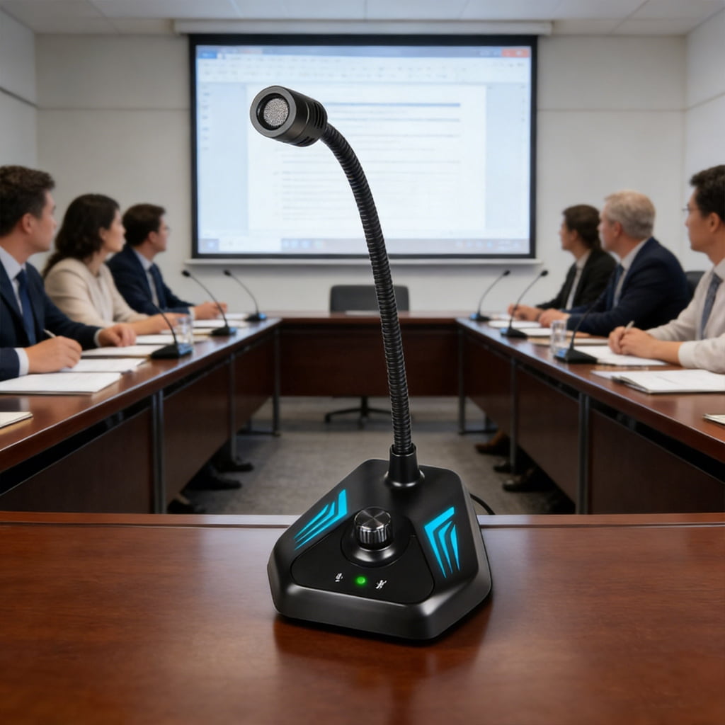 USB Condenser Microphone Durability Featuring Color Lighting for Clear Auditory in Long Gaming and Meetings
