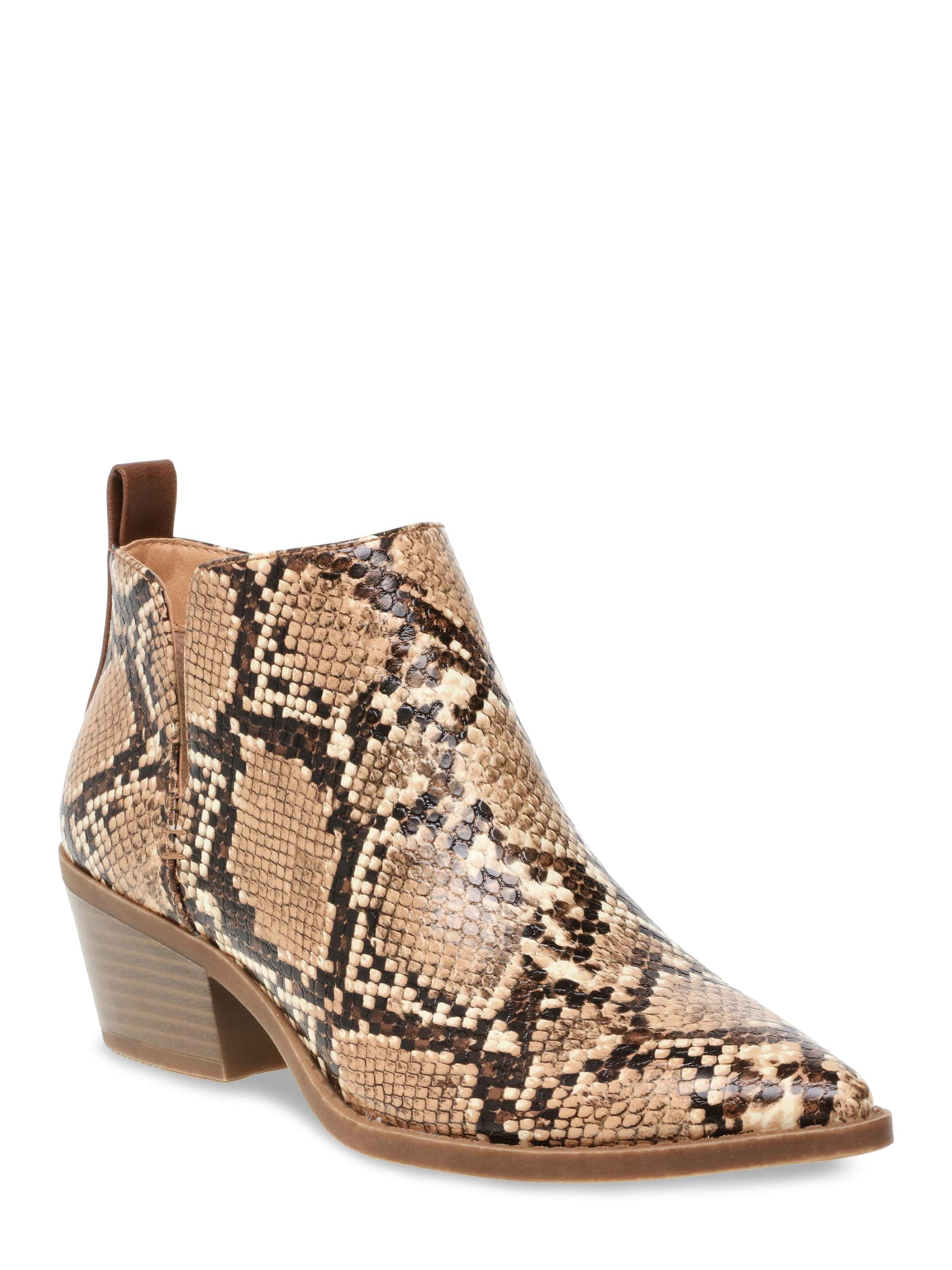 snakeskin booties walmart