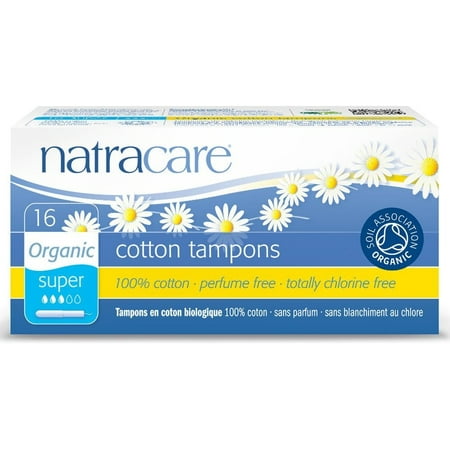 Natracare Organic Cotton Tampons, Super with Applicator 16