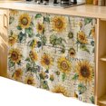 thumbnail image 2 of Farmhouse Sunflower Cabinet Curtain 35"Wx35"L, Dustproof Under Sink Skirt with Self Adhesive Tape, Retro Summer Botanical Cabinet Curtain Cover for Kitchen Sink, Bathroom Vanity, Laundry Room, 2 of 9