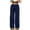 Navy-RongHuan women's jogger sweatpants, variant on RongHuan Womens Striped Wide Leg Pants Drawstring Elastic Waist Trousers Casual High Waist Pant Daily Streetwear Pants