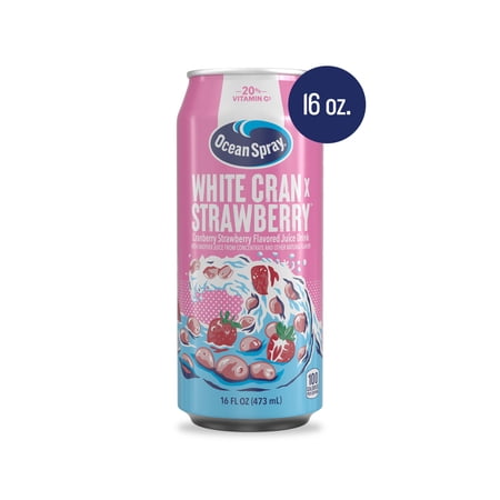 Ocean Spray® White Cran x Strawberry™ Juice Drink – 16 oz Can