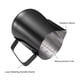thumbnail image 3 of Jarra espumadora de leche de acero inoxidable negro mate de 350 ml y 600 ml, 3 of 9