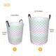 thumbnail image 3 of Fotbe Colorful Checkerboard Cesto de Ropa con Asas, Cesto Impermeable de Gran Capacidad, Bolsa de Lavado para Dormitorio, Cesto de Ropa con Ruedas y Asas-Medium, 3 of 6
