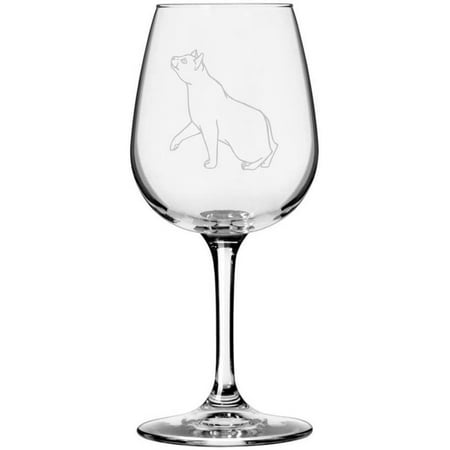 

Manx Side View 3 Cat Themed Etched All Purpose 12.75oz Libbey Wine Glass