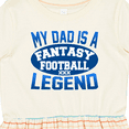 thumbnail image 4 of Inktastic My Dad is a Fantasy Football Legend Girls Toddler Dress, 4 of 5