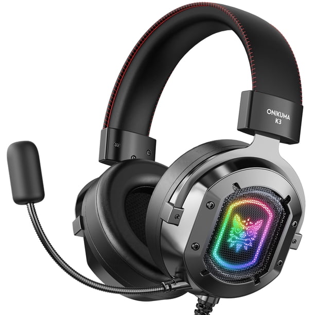 Onikuma USB Estéreo Auriculares con cable de 50 mm Altavoz Auriculares Juegos de Juegos de Hogar Cancelación Auricular ajustable Auriculares Accesorios Inevent EL005822-00B