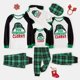 thumbnail image 1 of Conjuntos de pijamas navideños a juego para la familia, Tops con sombrero y pantalones a cuadros verdes, 1 of 3