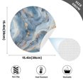 thumbnail image 2 of Ryvnso Golden and Blue Marble Round Plate Mats Dining Table Placemat Set of 4 for Holiday Decoration, 2 of 7