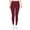 Wine, variant on Women's Low Rise Yoga Pants Solid Color Full Length Trousers Soft Opaque Fabric for Comfortable Everyday Wear