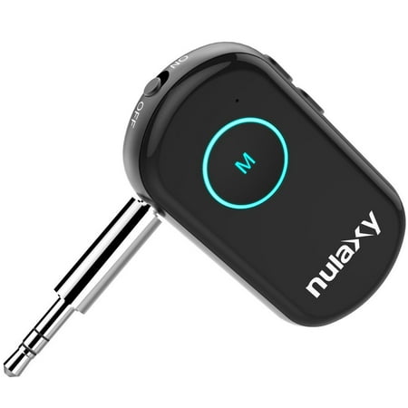 Wireless Receiver Kit Nulaxy Bluetooth Receiver Up to 60 Feet, Bluetooth 4.1 Car Adapter Wireless Car Kit Support Two Bluetooth Device for Car Home Audio System (CSR,A2DP, Built in Mic, Advanced Noise Canceling) 2018 Model ()