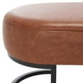 thumbnail image 5 of SAFAVIEH Bellezza Oval Solid Glam Bench, Cognac Leather, 5 of 10