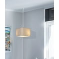 thumbnail image 4 of Home Concept 1 Light Swag Plug-In Pendant 14"w Rounded Corner Square Oatmeal Drum Shade, White Cord - N/A, 4 of 7