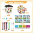 thumbnail image 4 of Garden Plastic Pot Craft Kit, 48 Sets Spring Flower Pot Crafts, Including Plant Labels, Stickers, Growth Charts, Watercolor Pens, and Markers, Make Your Own DIY Planting Growing Tools, 4 of 5