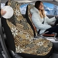 thumbnail image 3 of Uorisanigo Car Seat Covers 2 PCS Premium Brown Polynesian Front Seat Covers Washable Vehicle Split Cushion Cover for Cars Interior, Universal Fit for Cars, Sedans, Trucks, SUVs, 3 of 7