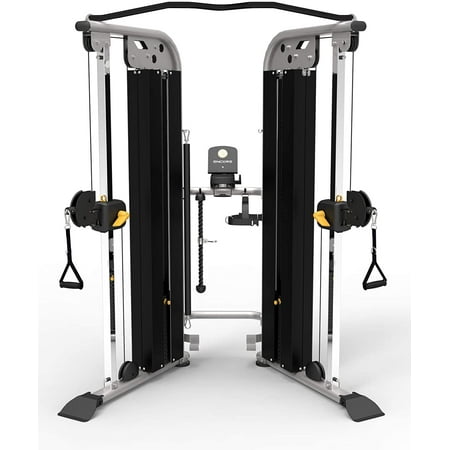 Encore ES9030 Functional Pulley System, Weight Trainer, Dual Weight Stacks, Adjustable Home Gym Equipment, Weight Machine, Lifting for LAT Pull Down, Tricep, Biceps Curl, Back, Forearm Exercise