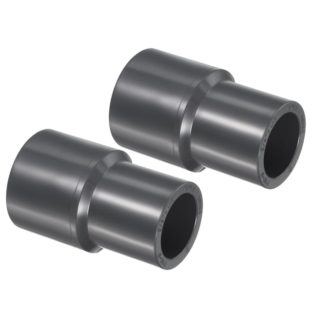 Uxcell accesorio de tubería reductor UPVC SCH80 acoplamiento recto, gris 3/4"x1/2" 2