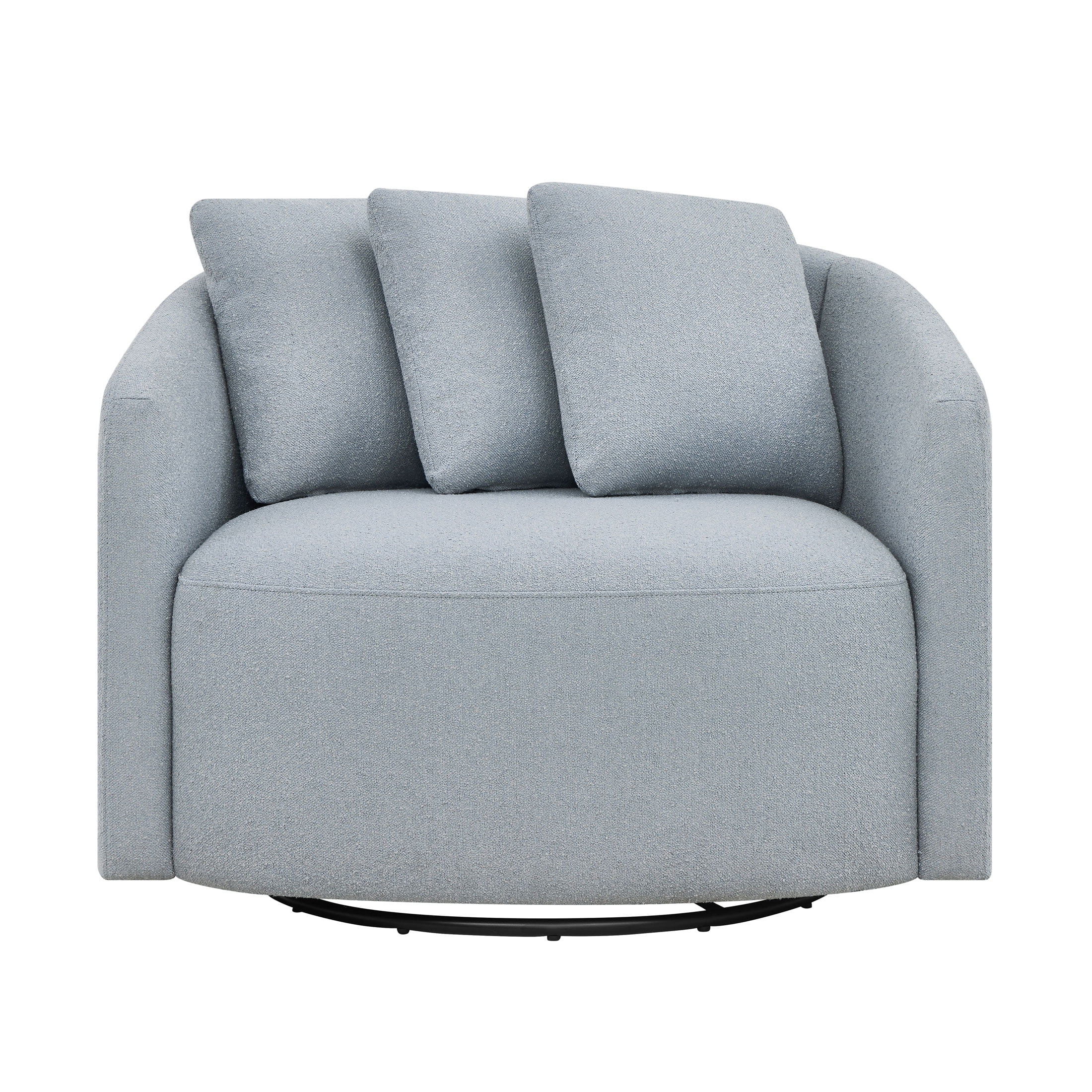 Beautiful Drew Accent Chair by Drew Barrymore, Cornflower Blue Boucle