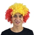 thumbnail image 2 of Qarigey Payaso peluca pelo Navidad pelos sintéticos aficionados al fútbol multiusos multicolor Headwearing disfraz divertido Cuidado del cabello España Tamaño libre Qarigey  CE015200-02, 2 of 6