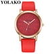 thumbnail image 2 of Reloj de cuarzo para mujer, relojes para mujer YOLAKO Reloj de pulsera analógico de cuero de cuarzo casual para mujer, 2 of 2