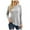 Gray, variant on AOOCHASLIY Hoodies for Women Round-Neck Color Matching Pocket Recreational Long Sleev Tops