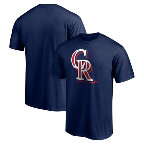 Men's Navy Colorado Rockies Red White and Team T-Shirt