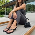 thumbnail image 6 of Cushionaire Marlin Low Kitten Heels for Women, Thong Style Dressy Heeled Womens Sandals with Adjustable Buckle Closure, 6 of 22
