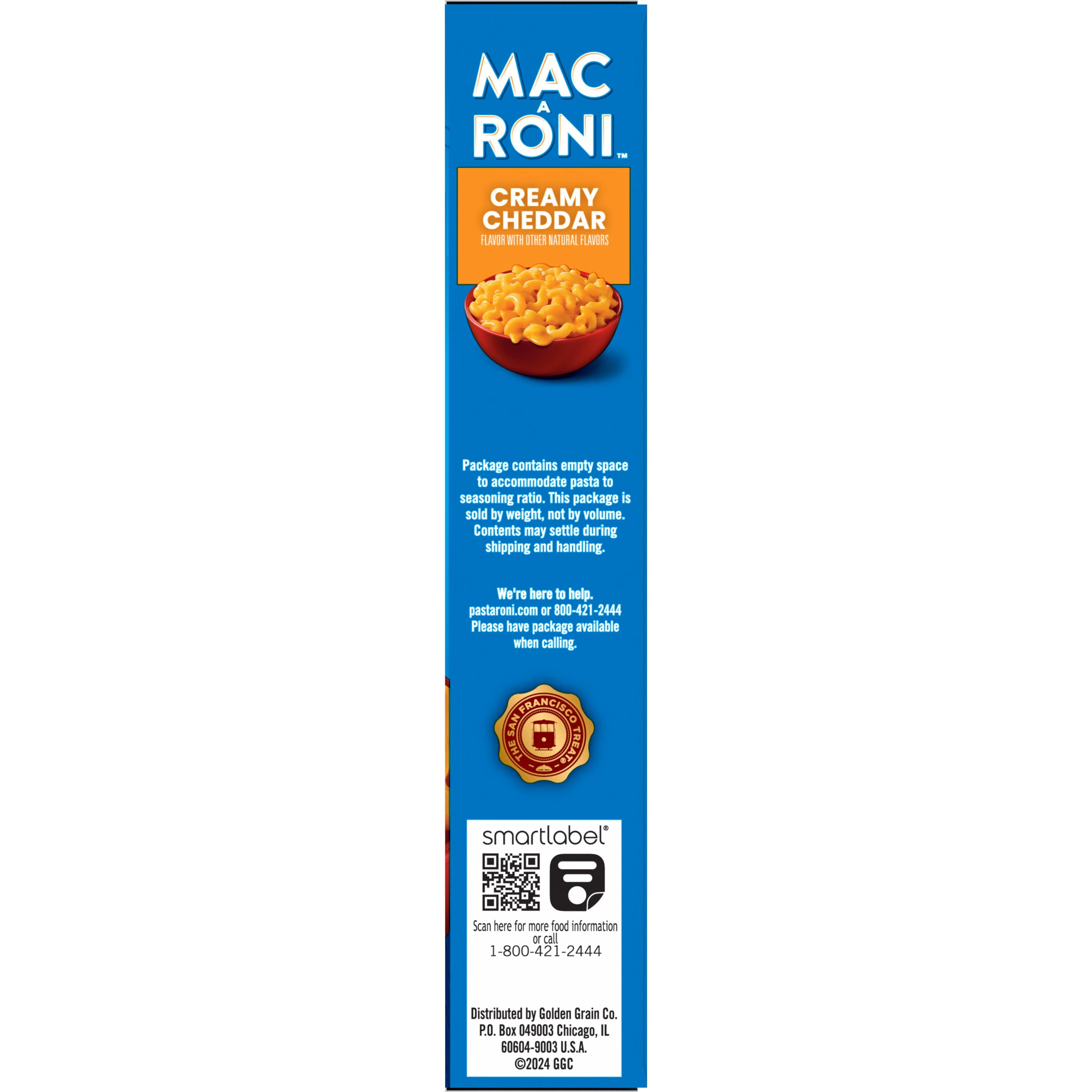 (12 pack) Mac a Roni Pasta Mix Creamy Cheddar, 5.9 oz Box Single Pack