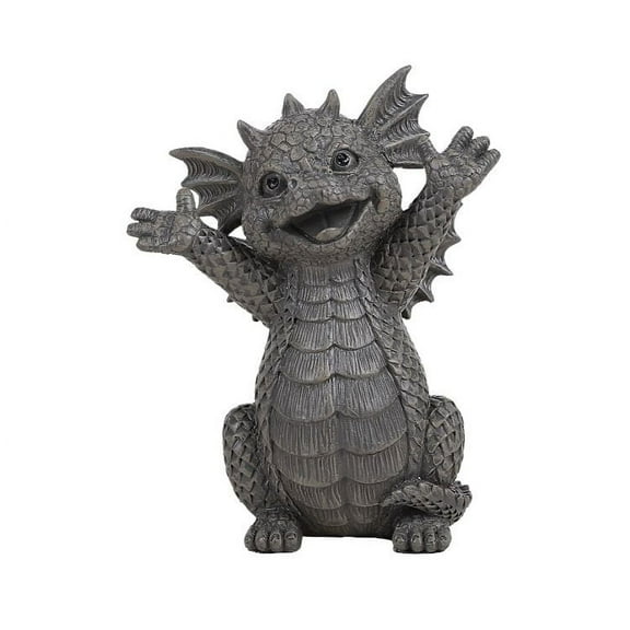 Hug Me Please! Small Baby Garden Dragon With Wide Open Arms Statue Fantasy Decor