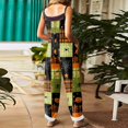thumbnail image 4 of Stralyhd Halloween Women's Jumpsuits Halloween Party Scoop Neck Jumpsuit Festival Gathering Jumpsuits with Pockets Scary Pumpkin Pattern Wide Leg Trousers Green 3XL, 4 of 7