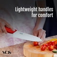 thumbnail image 6 of Vos Ceramic Knives with Covers -3-Piece Knife Set - Ideal Kitchen Knives - (Multi-Color), 6 of 6