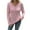 Pink, variant on ShiShine Womens Long Sleeve Shirts V-Neck Striped Slim Fit Tops Casual Stretch Basic Tee Going Out Top Fall Fashion 2025