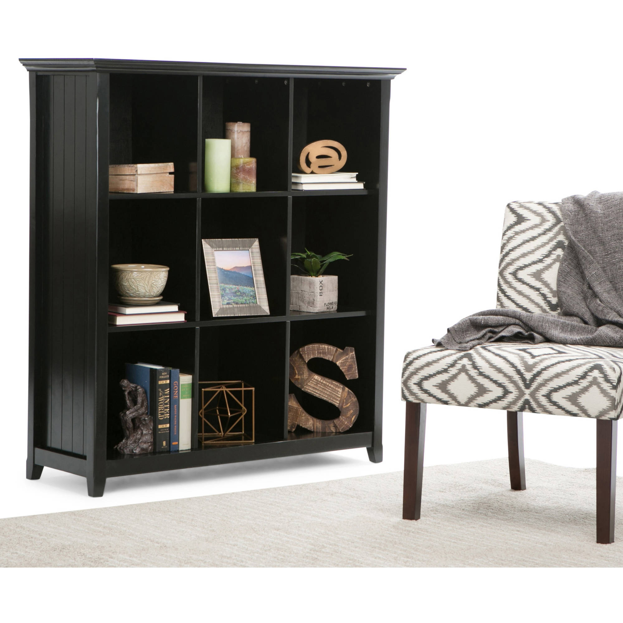 Brooklyn + Max Brunswick Collection Black 9-Cube Bookcase and Storage Unit