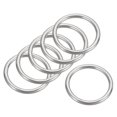 thumbnail image 1 of Uxcell Metal Rings Stainless Steel Rings Marine Grade Multi-Purpose O Ring Welded Round Ring 6 3x25mm, 1 of 5