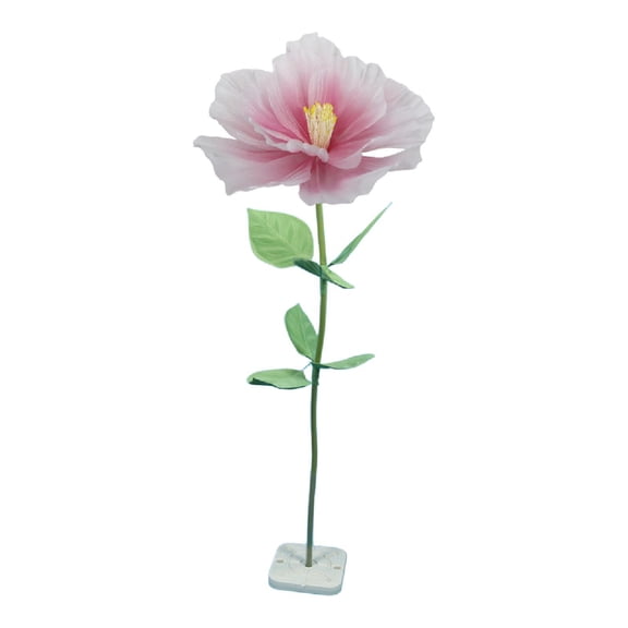 Arreglo floral de flores artificiales con base, centro de mesa de flores artificiales realista y romántico para fotografía en interiores y exteriores Rosa